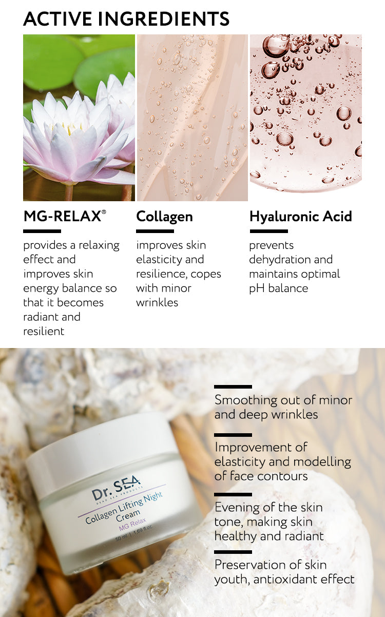 Collagen Lifting Night Cream - Mg Relax - 50 ml