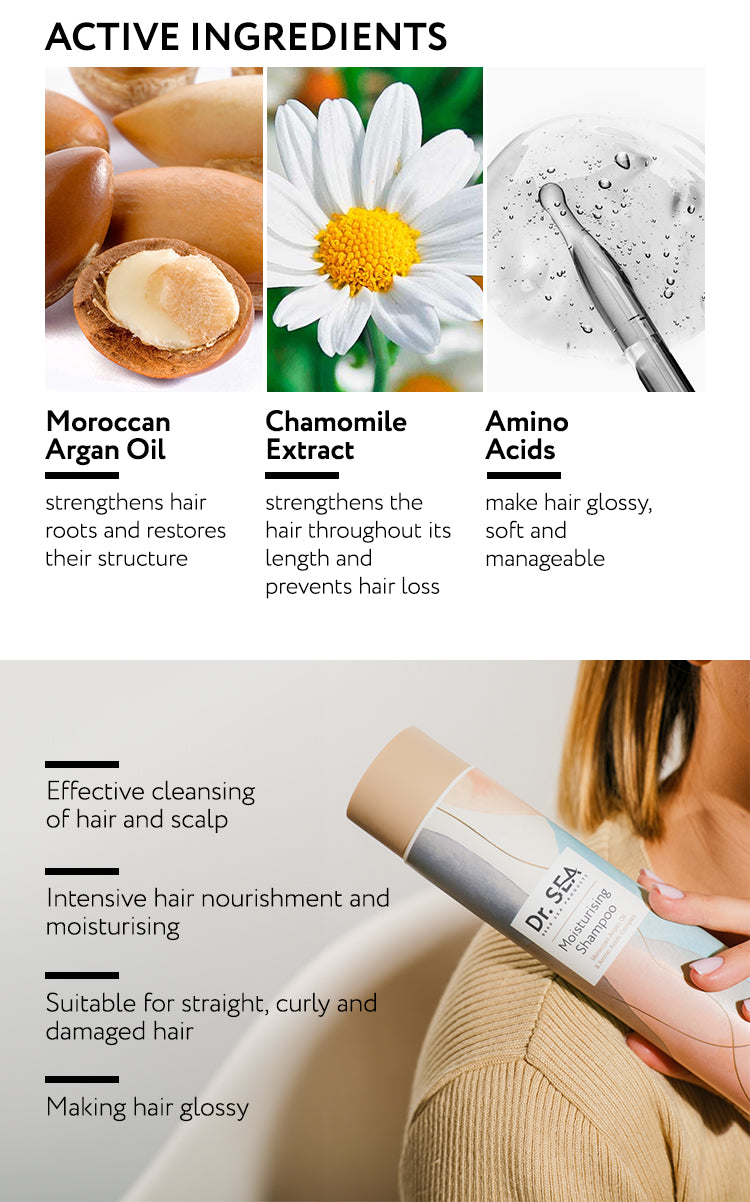 Moisturising Shampoo - Moroccan Argan Oil & Amino Acids Complex - 300 ml