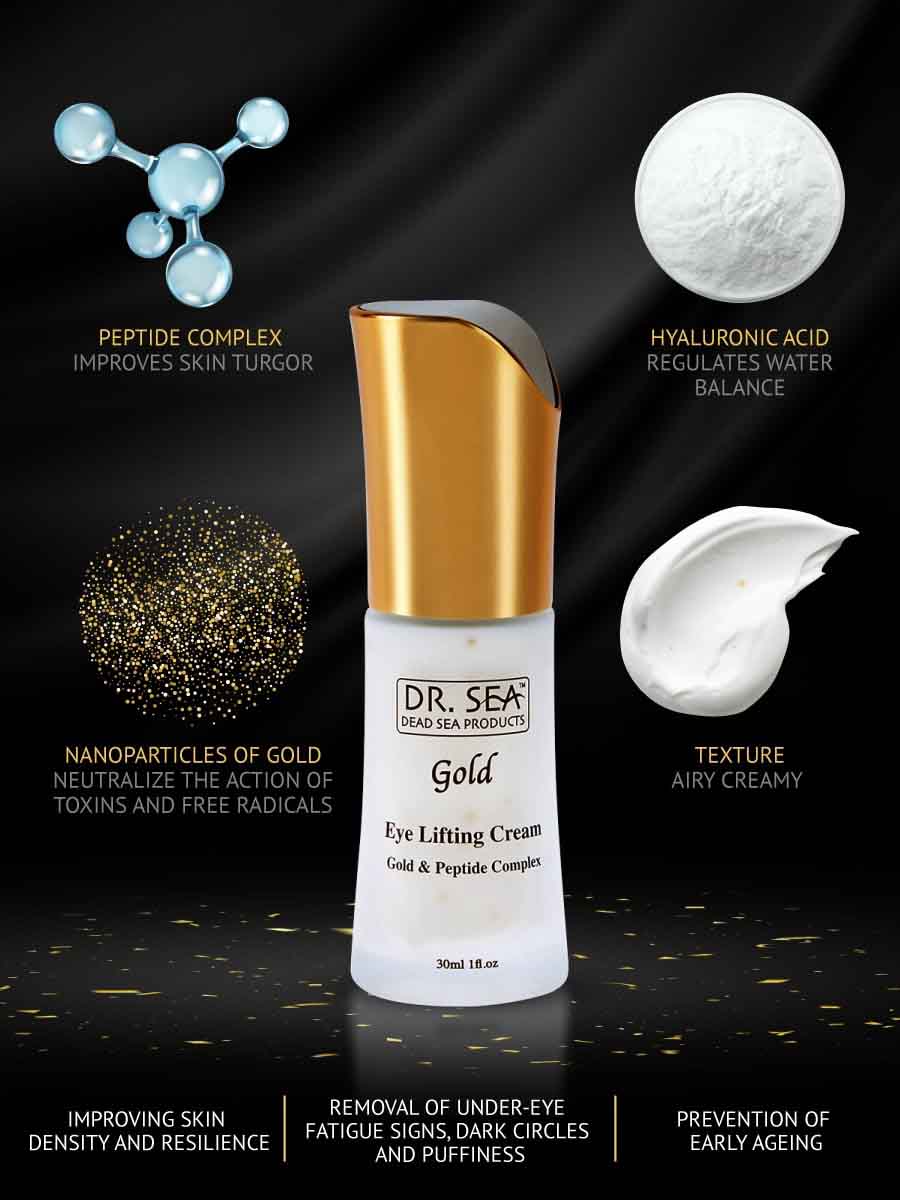 Eye lifting cream with gold and peptide complex - 30 ml