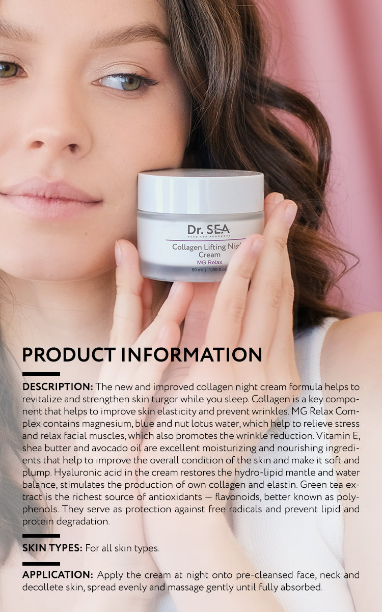 Collagen Lifting Night Cream - Mg Relax - 50 ml