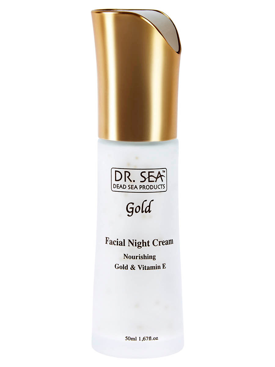 Nourishing facial night cream with gold and vitamin - 50 ml