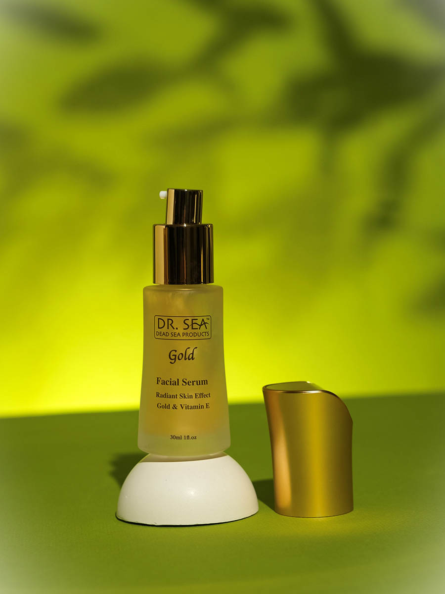 Facial serum with gold and vitamin E - radiant skin effect - 30 ml