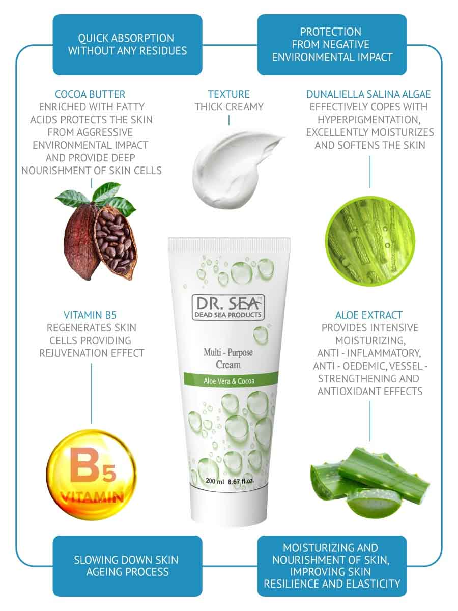 Crema Multiusos - Aloe Vera & Cacao - 200 ml