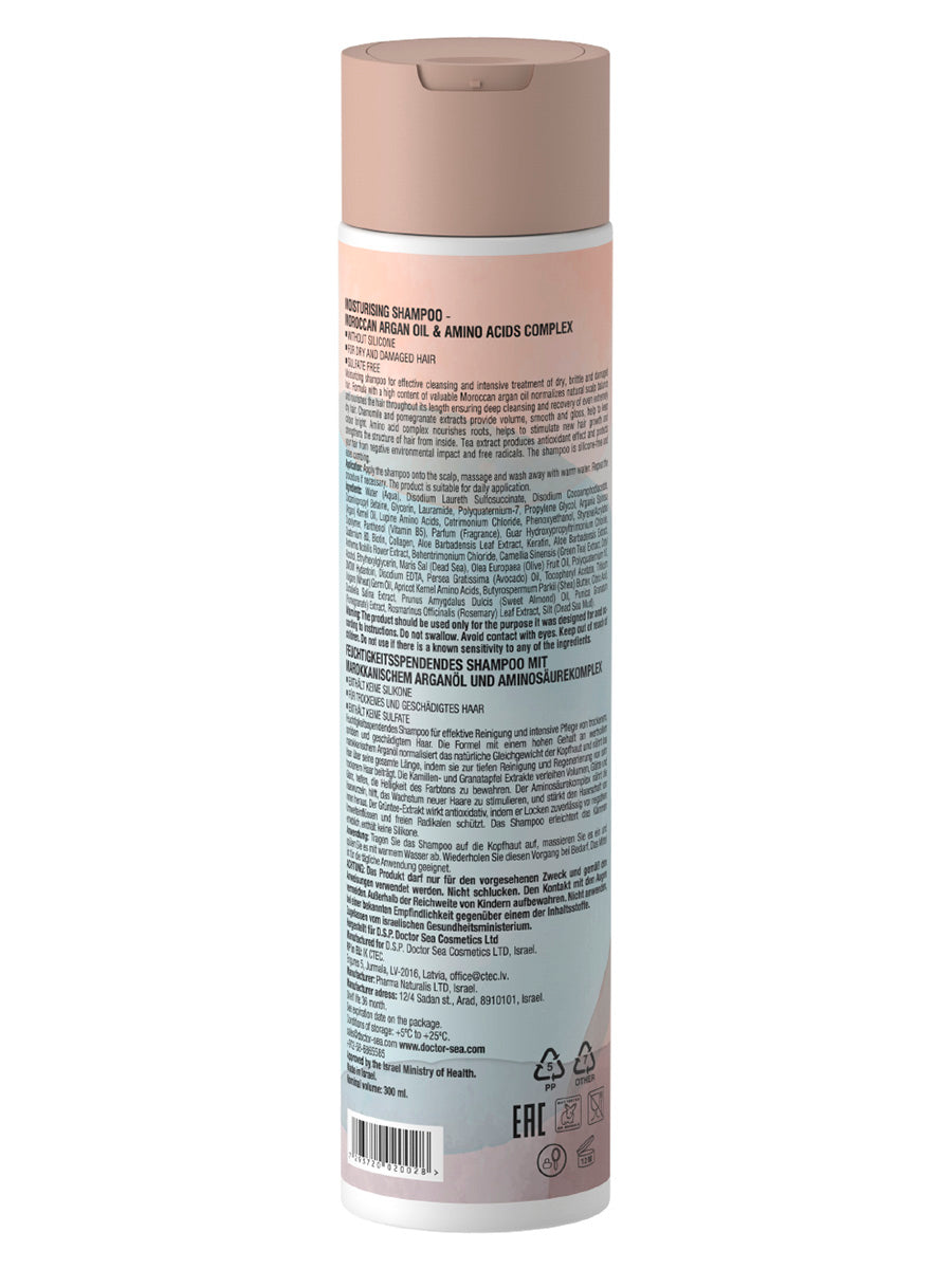 Moisturising Shampoo - Moroccan Argan Oil & Amino Acids Complex - 300 ml