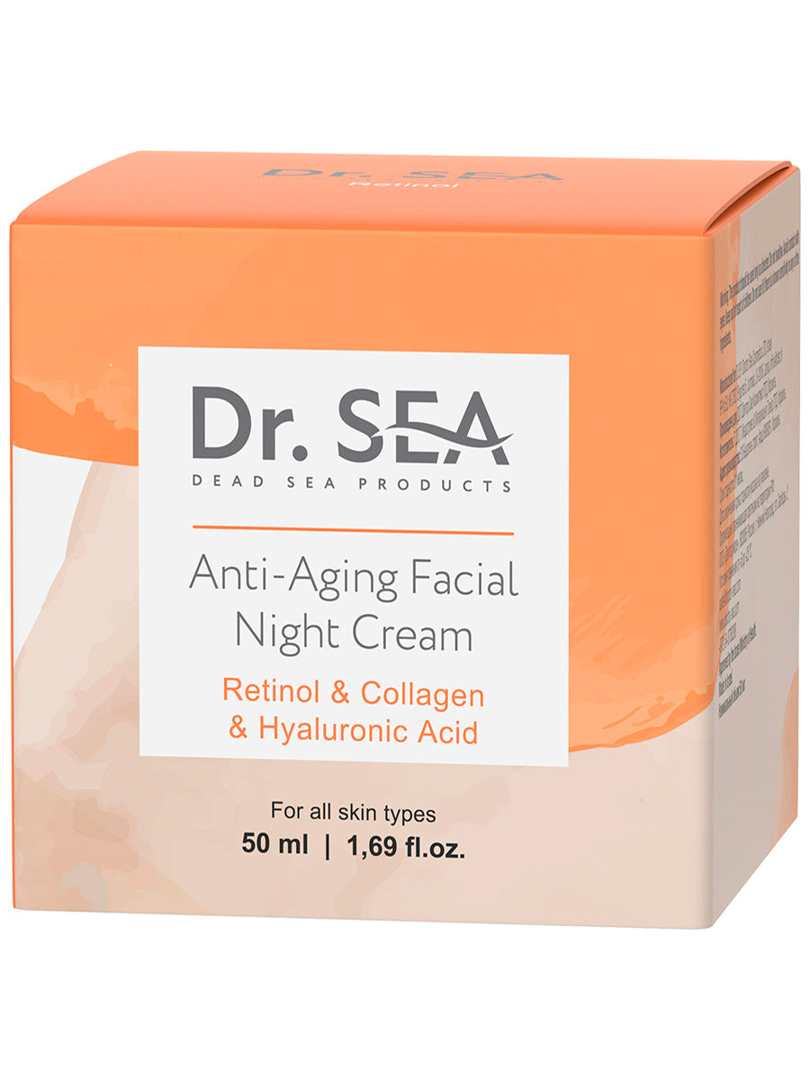 Anti-Aging Facial Night Cream - Retinol, Collagen & Hyaluronic - 50 ml