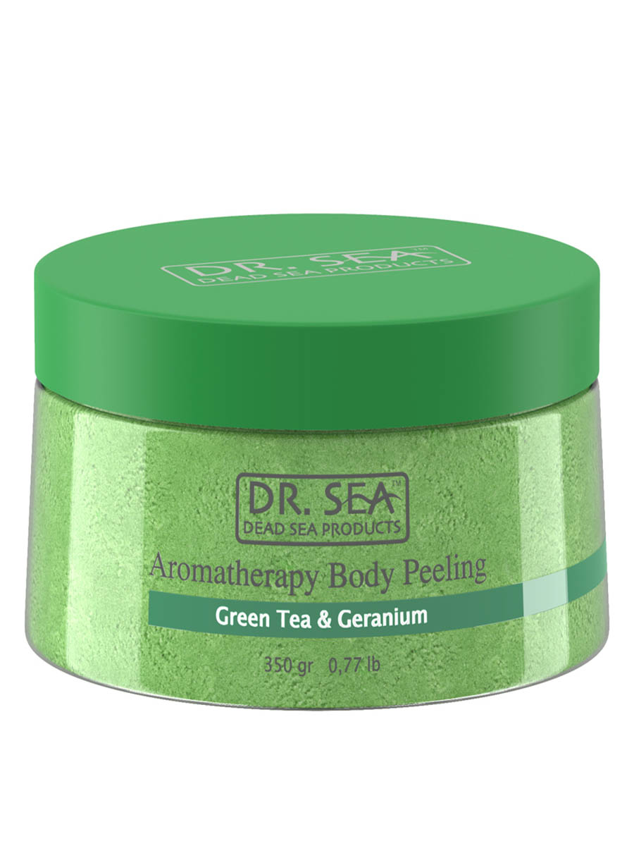 Aromatherapy Body Peeling - Green Tea & Geranium - 350 gr