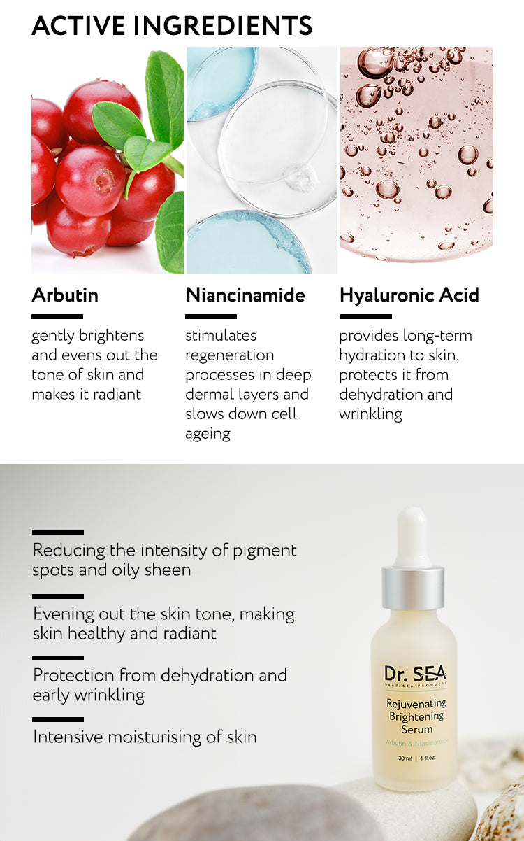 Rejuvenating Brightening Serum - Arbutin & Niacinamide - 30 ml