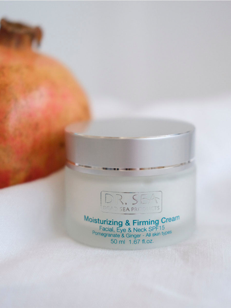 Moisturizing Firming Facial Eye & Neck cream - Pomegranate & Ginger SPF 15 - 50 ml