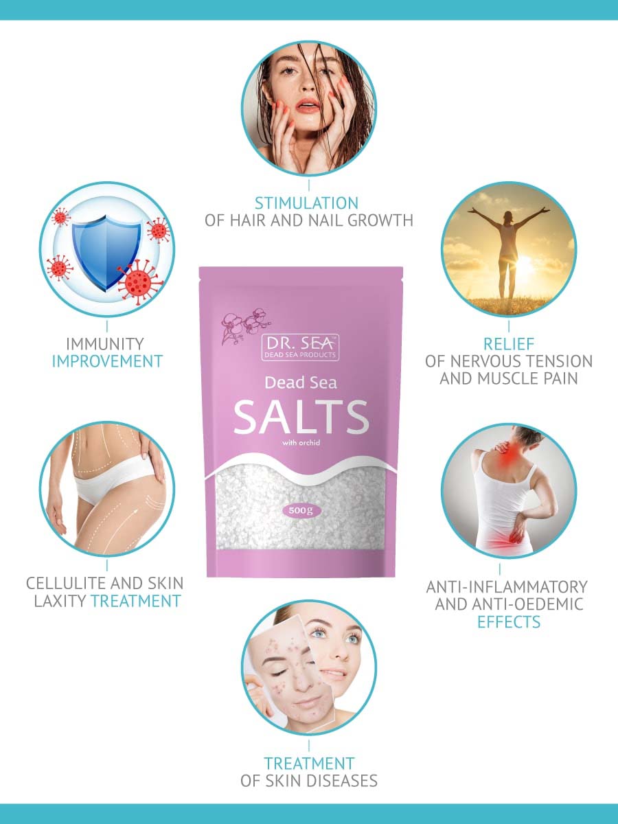 Dead Sea salt with orchid extract 500g