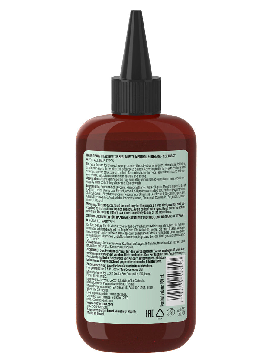Hair Growth Activator Serum With Menthol & Rosemary Extract - 100 ml